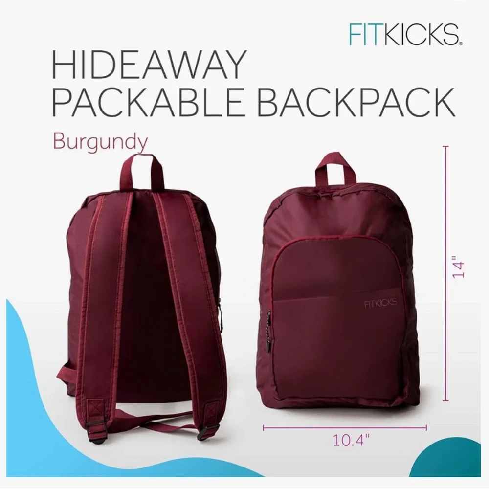 FITKICKS l Hideaway Packable Zipper Hiking Camping Outdoor Sport Travel Backpack